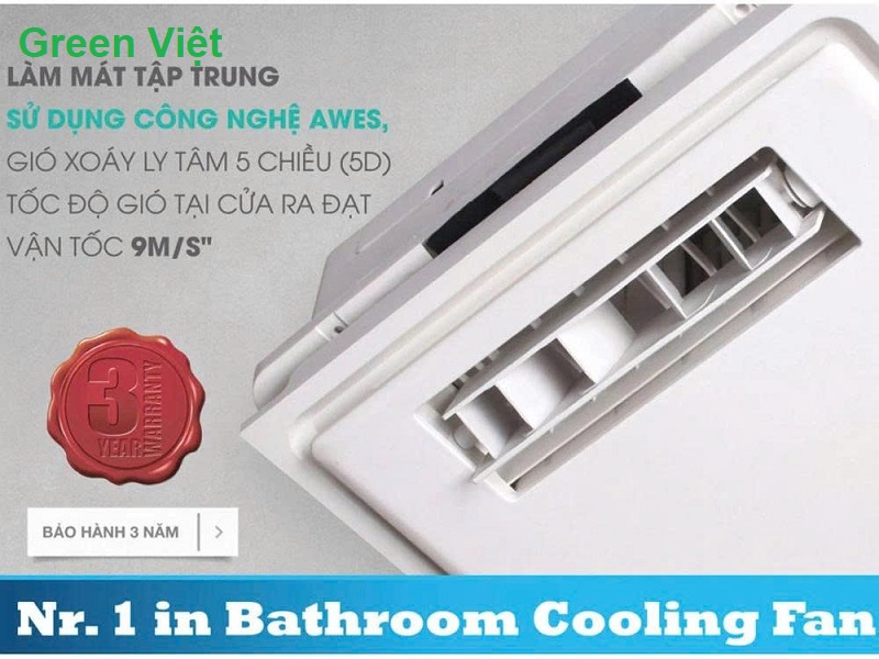 Quạt Thổi Gió Mát H10S Bếp Hoặc Nhà Vệ Sinh