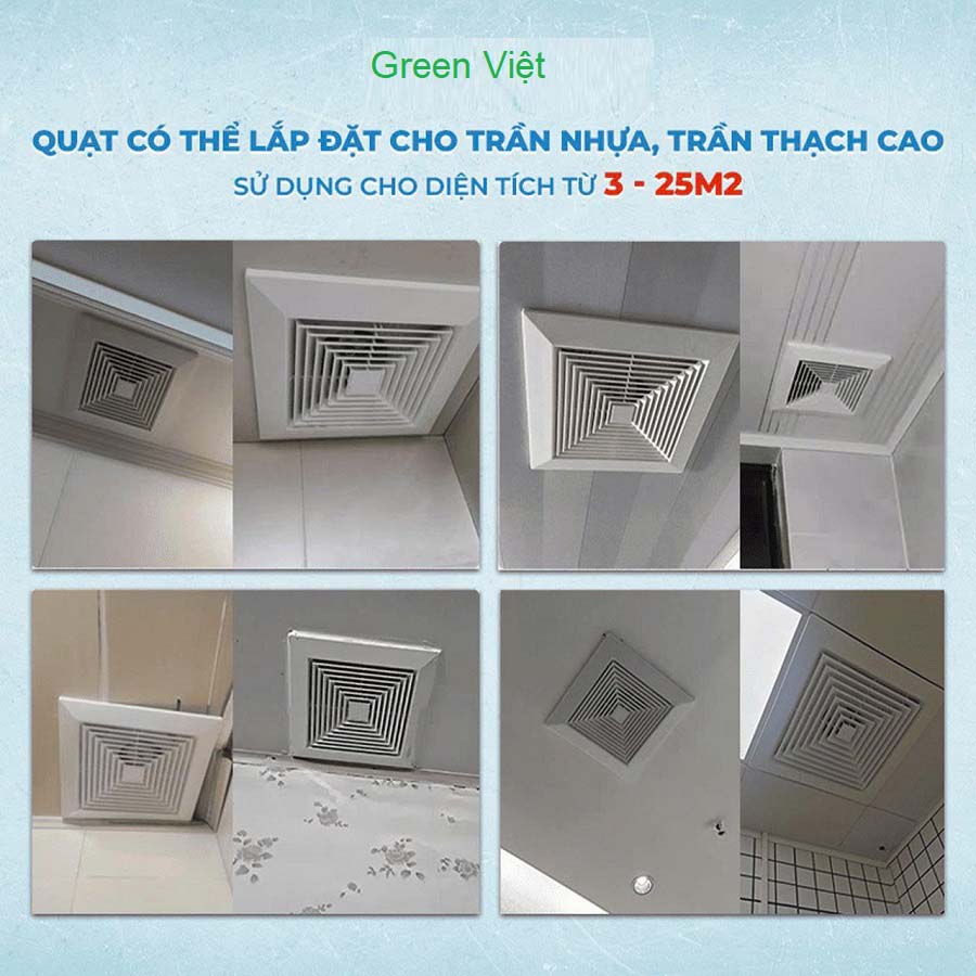 Quạt Thông Gió Âm Trần NF 25cm 30cm