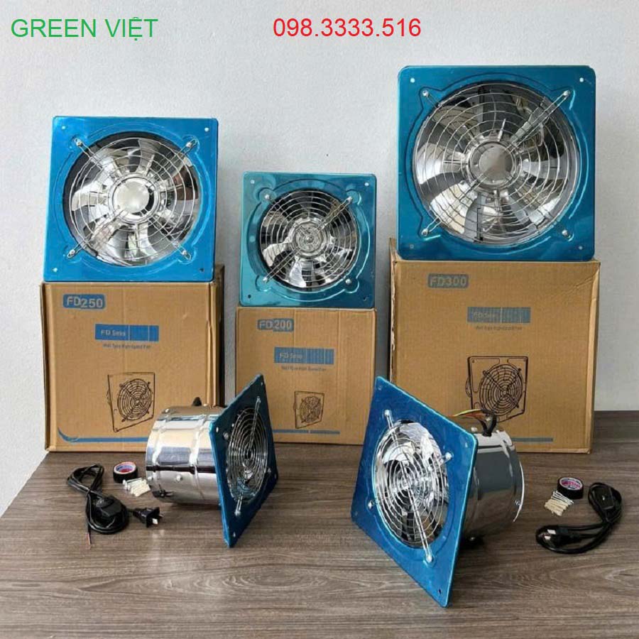 Quạt Thông Gió INox FD150, FD200, FD250, FD300 – Green Việt
