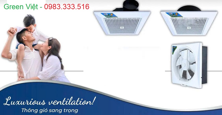 Quạt Thông Gió Luxury Tico HA15TC4, HA20TC4, HA25TC4