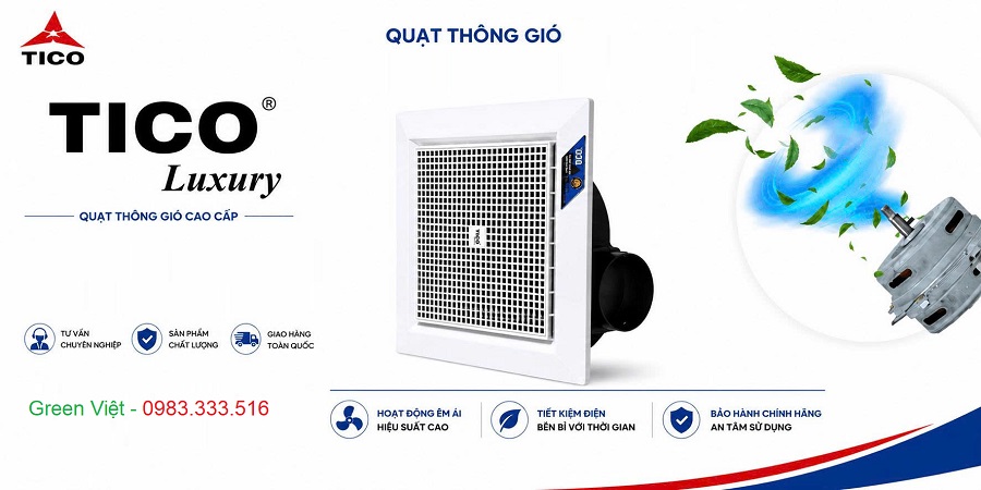 Quạt Thông Gió Luxury Tico HA15TC4, HA20TC4, HA25TC4
