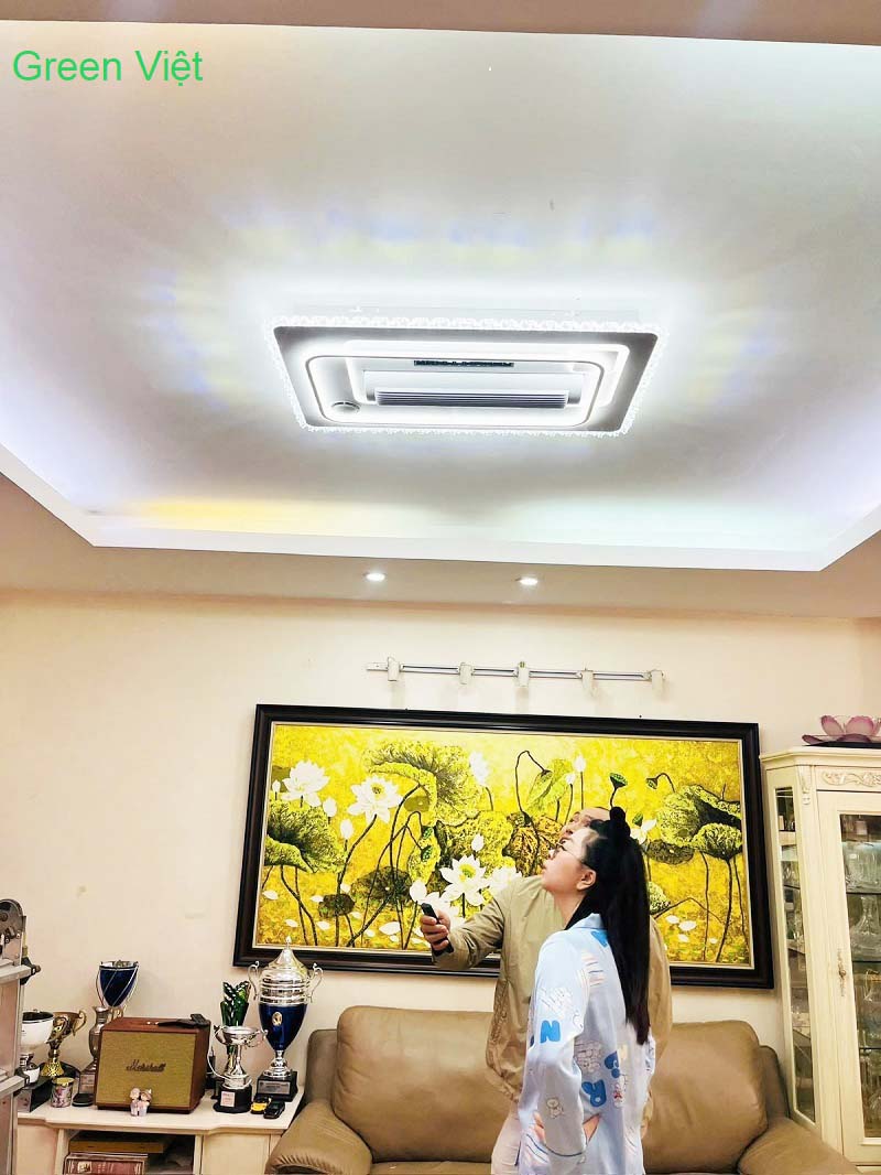 Quạt trần đèn không cánh QTDOP12 kết nối loa bluetooth