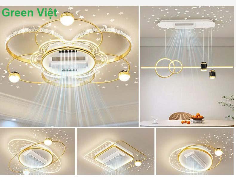 Quạt trần đèn QTDG-51 Thiết Kế Hiện Đại