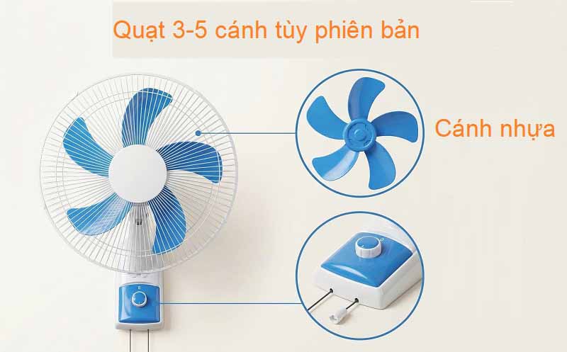 Quạt Treo Tường Năng Lượng Mặt Trời QTV-21