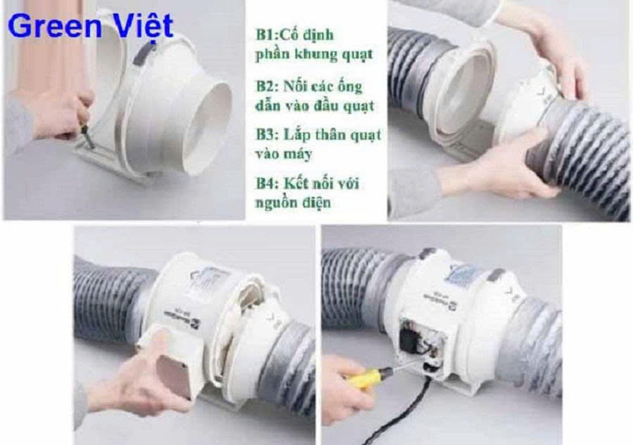 Quạt hút mùi nối ống HF bếp, nhà hàng, quán ăn, căn hộ