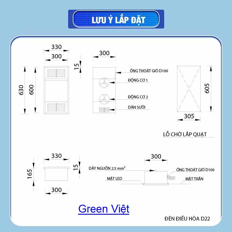 Quạt Hút Sưởi Âm Trần Cao Cấp DS02
