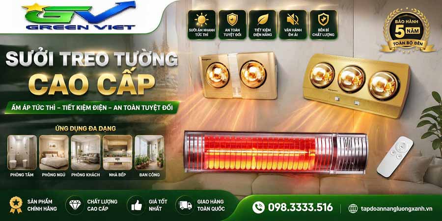 Sưởi Treo Tường Cao Cấp
