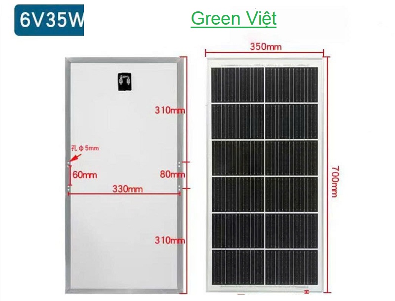 Tấm Pin Đèn Năng Lượng Mặt Trời 100W
