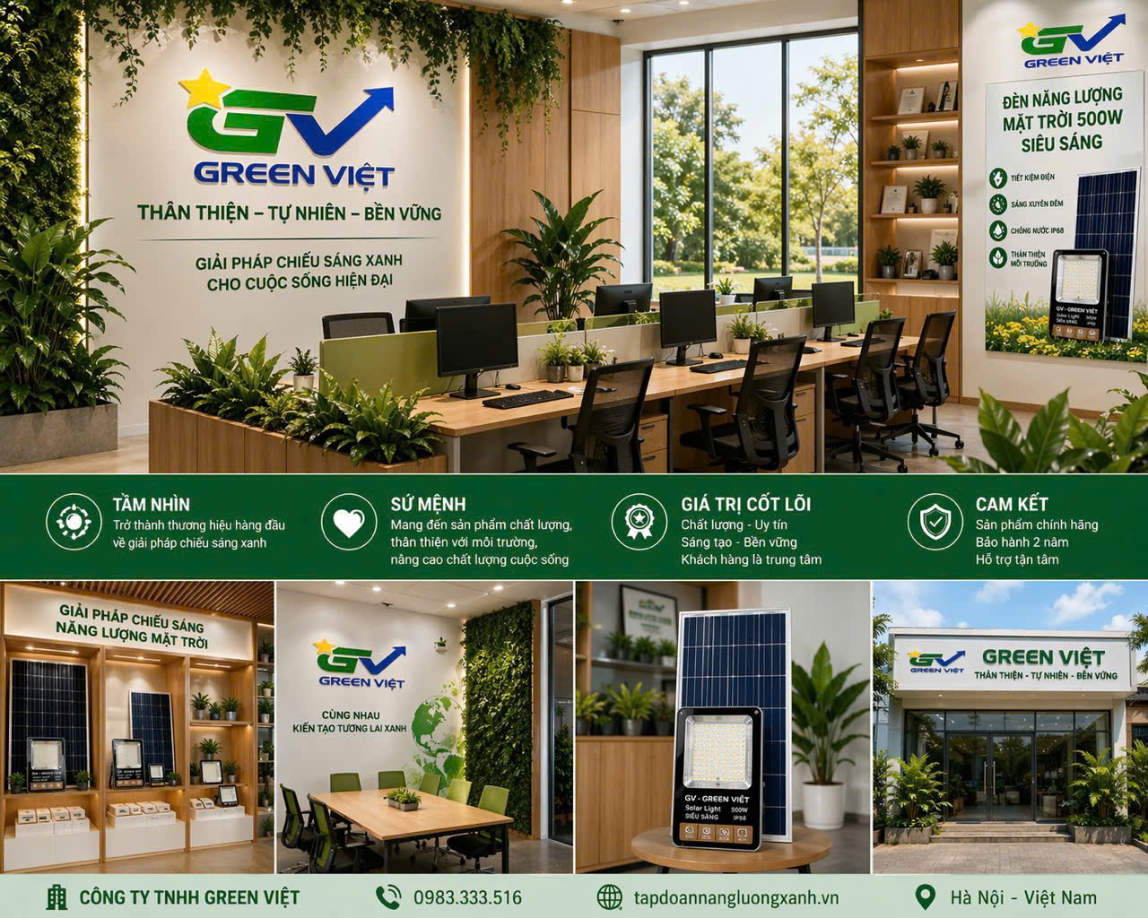 Đèn năng lượng mặt trời 1000W DLT10-1000W Cảm Biến Người