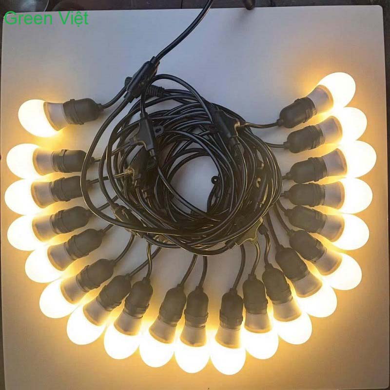 Dây led quả nhót 10m 20 bóng QN02 trang trí quán cà phê