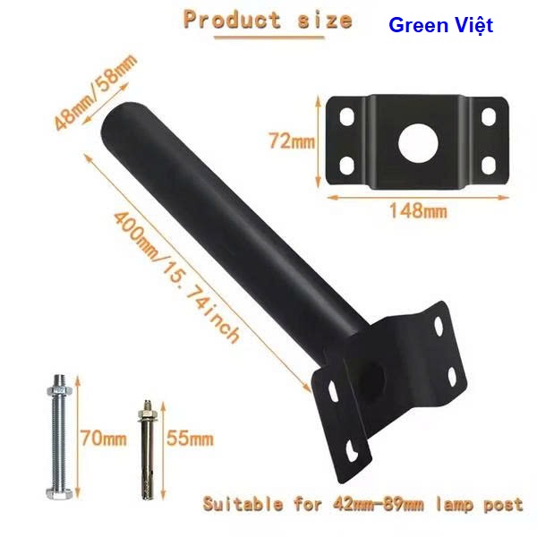 Cán đèn năng lượng mặt trời