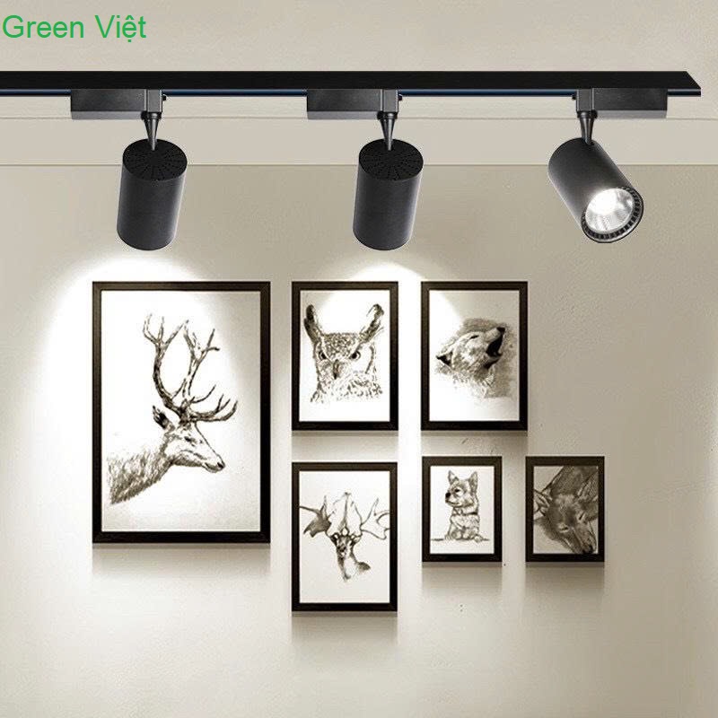 Combo Bộ Đèn Rọi Ray 360° Thanh Ray 1m + 3 Đèn 10W, 20W, 30W