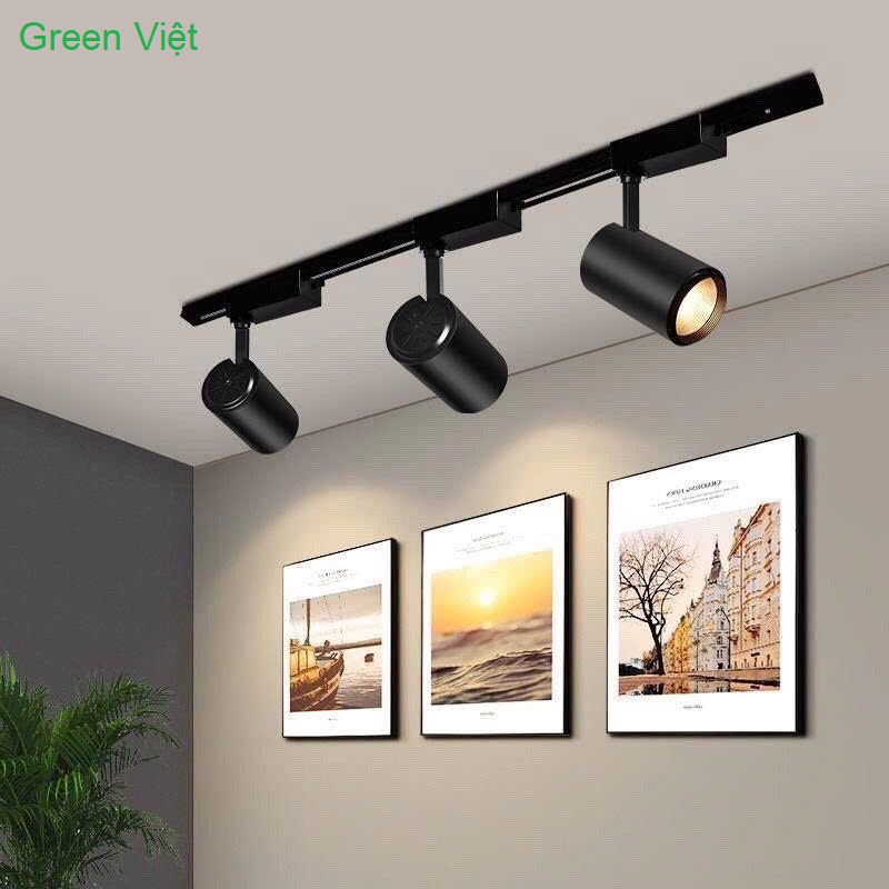 Combo Bộ Đèn Rọi Ray 360° Thanh Ray 1m + 3 Đèn 10W, 20W, 30W