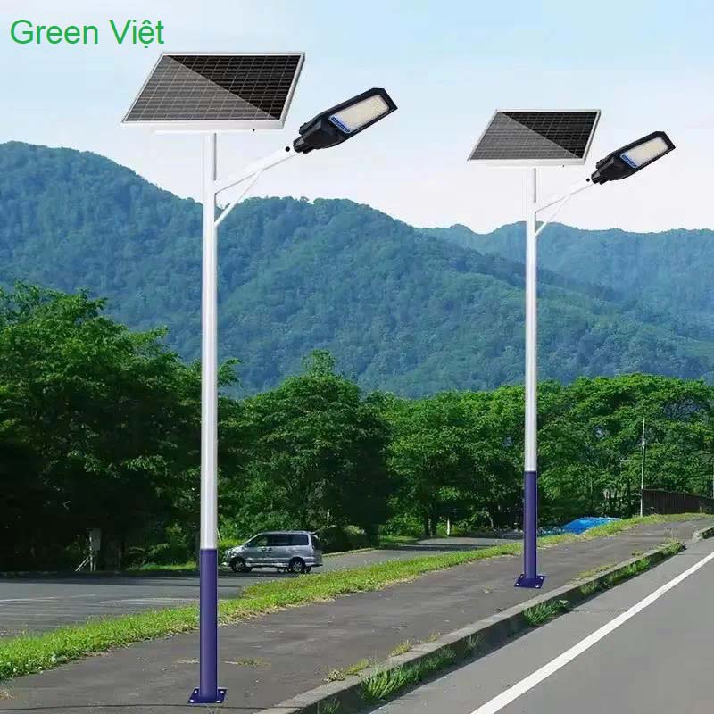 Cột đèn năng lượng mặt trời 4M lắp sân vườn, công trình tiện lợi