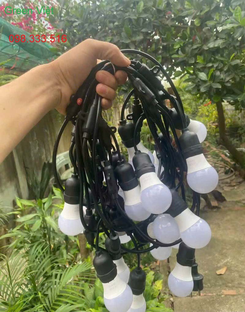 Dây đèn trang trí đủ kích thước 10m 20 bóng Green Việt