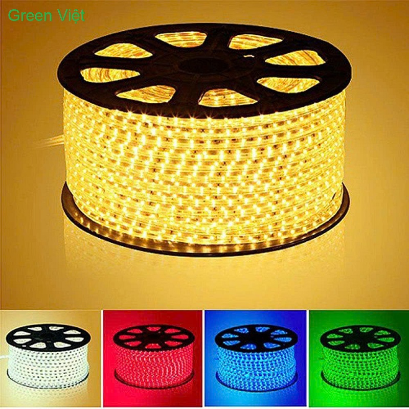 Dây led trang trí và quán cây LDC02 Led 2 Hàng Vàng Ấm