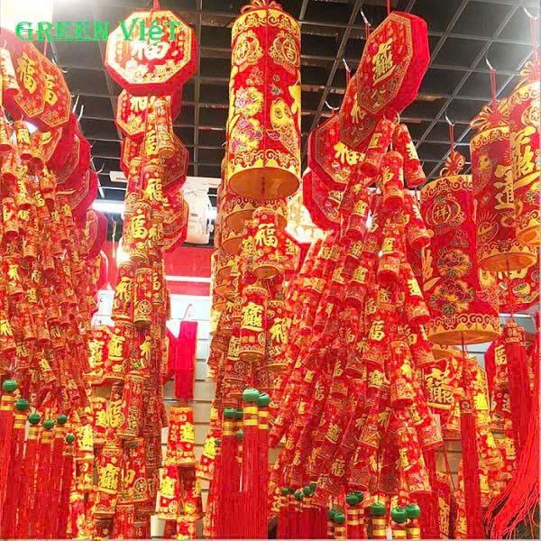 Dây pháo điện tử 3D treo trang trí trước nhà có tiếng nổ và nhấp nháy đèn P03