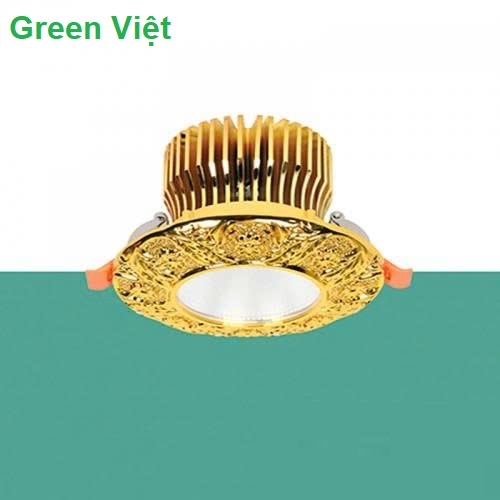 Đèn âm trần mạ đồng cao cấp 12W - Đèn tân cổ điển