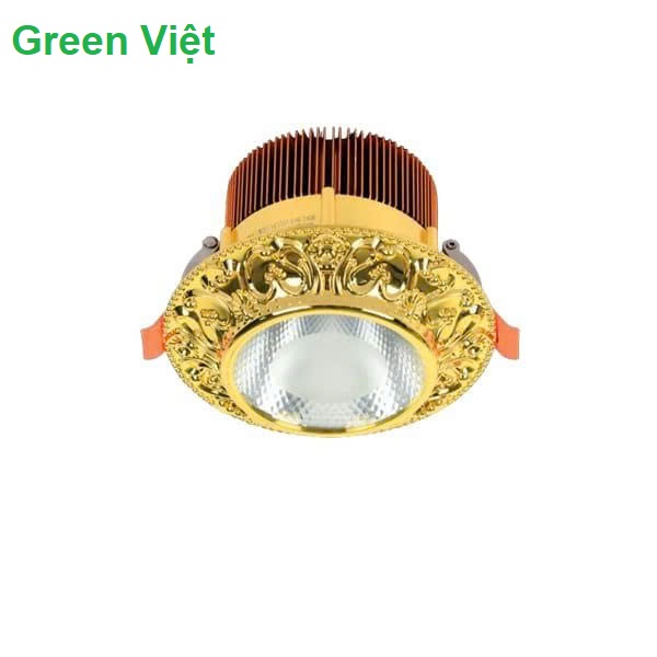 Đèn âm trần mạ đồng cao cấp 12W - Đèn tân cổ điển
