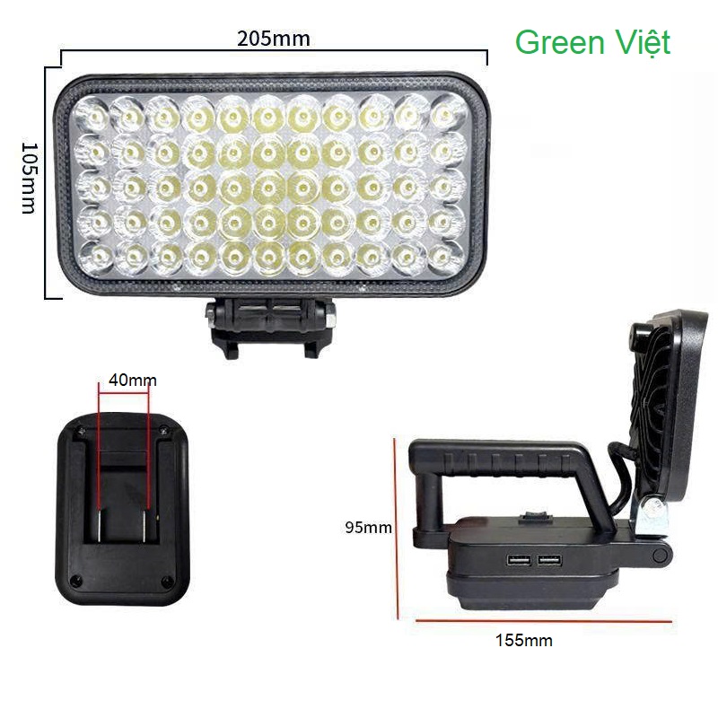 Đèn Chân Pin Phổ Thông 55 Led ( Chưa Có Pin Lưu)