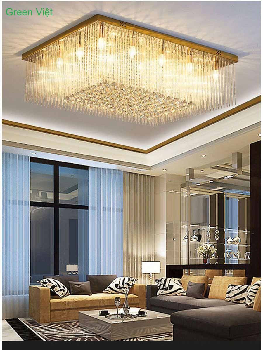 Đèn chùm mâm pha lê DMPL03 Cao Cấp Green Việt