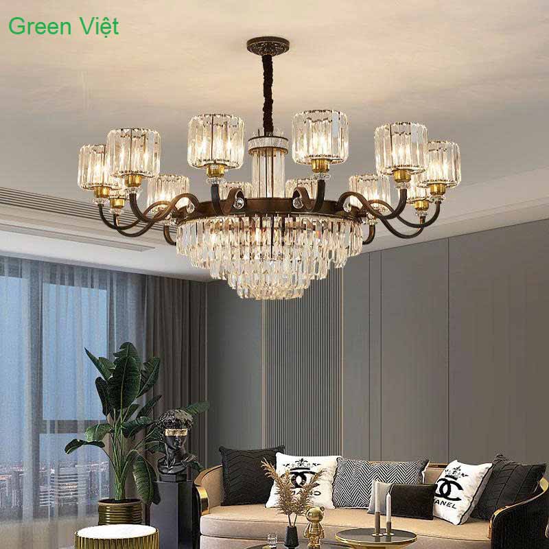 Đèn chùm pha lê cao cấp 12 tay DHCTP07