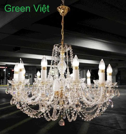 Đèn Chùm Pha Lê Cao Cấp 18 Tay TPL18 Biệt Thự, Nhà Hàng