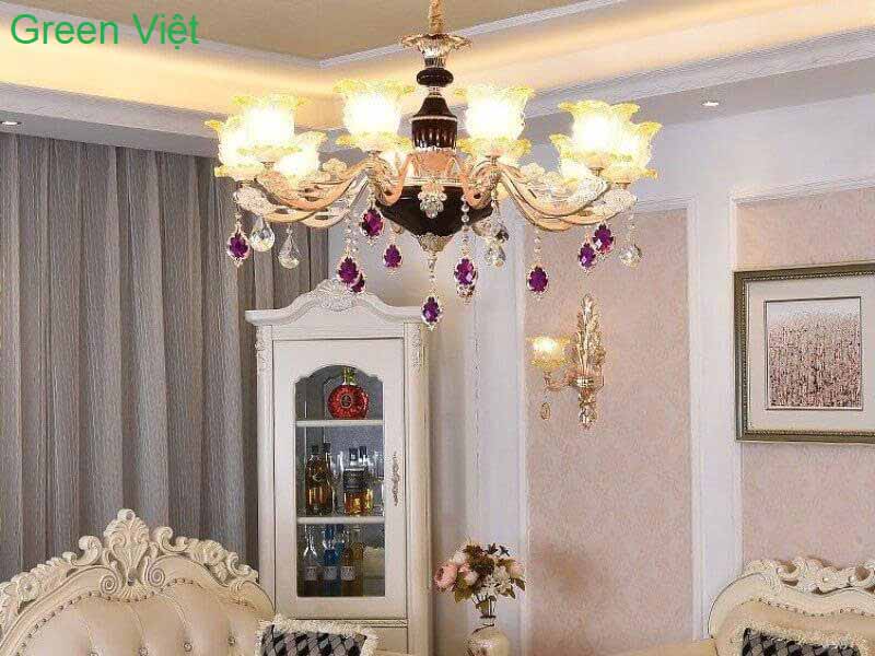 Đèn Chùm Pha Lê CCP-6077-8-G(8Tay)