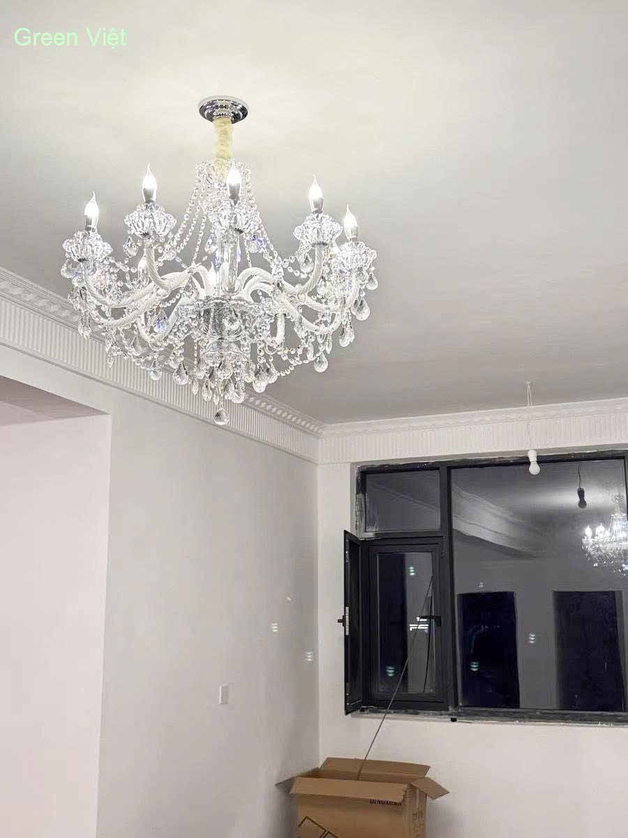 Đèn chùm pha lê DCPL12 cao cấp trang trí phòng khách