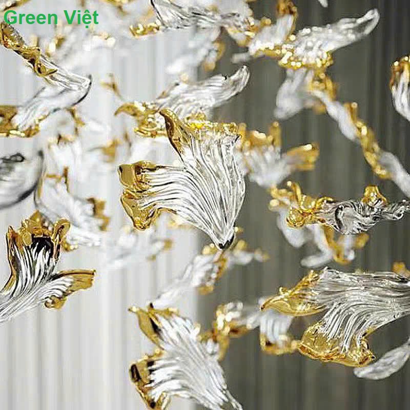 Đèn chùm thông tầng khách sạn DCLP05 hình lá phong