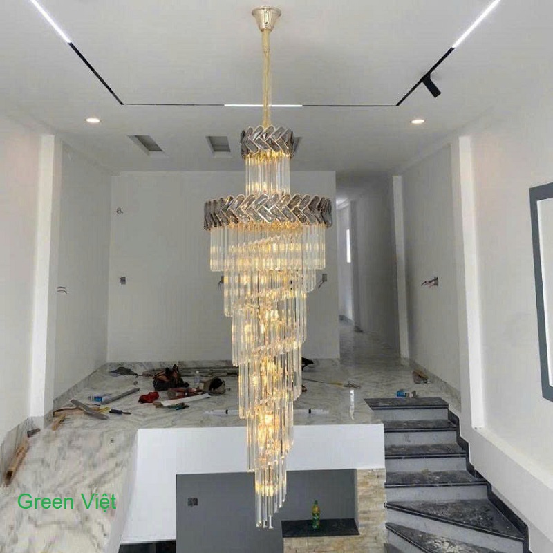 Đèn chùm thông tầng phòng khách DCGV021