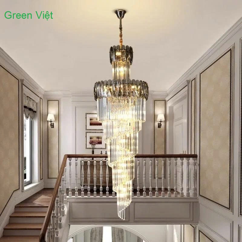 Đèn chùm thông tầng phòng khách DCGV021