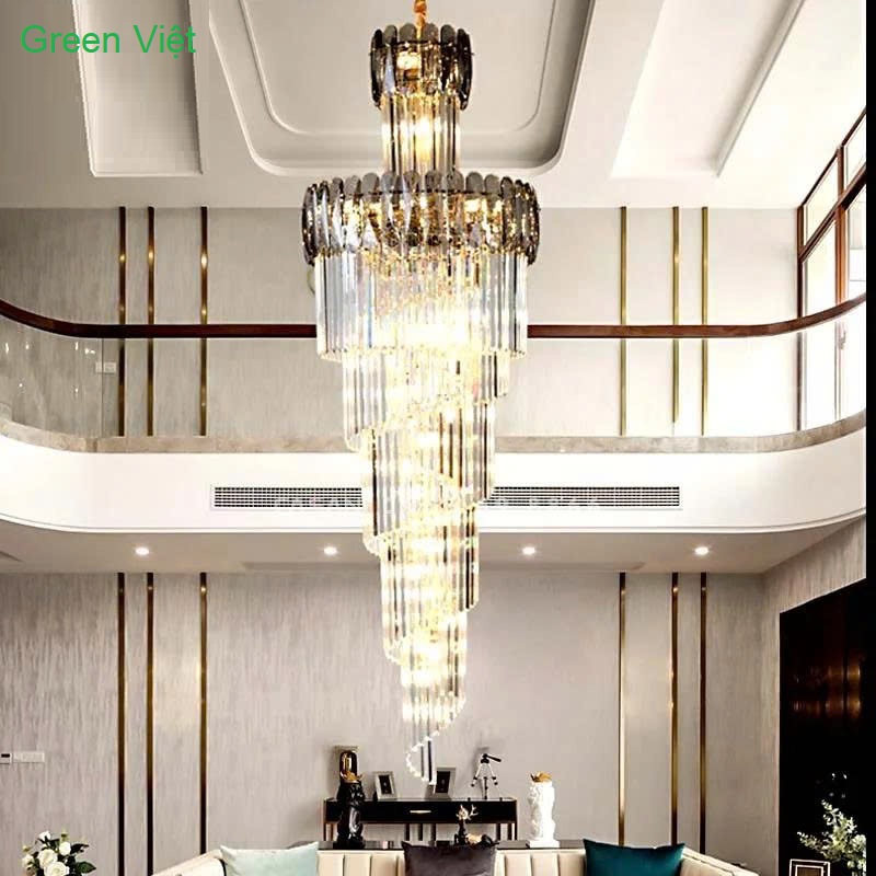 Đèn chùm thông tầng phòng khách DCGV021