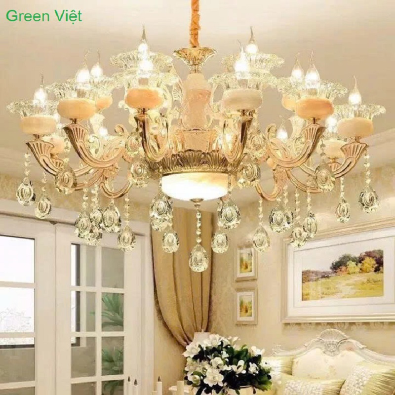 Đèn chùm trang trí cao cấp Y6078-15 Pha lê cao cấp