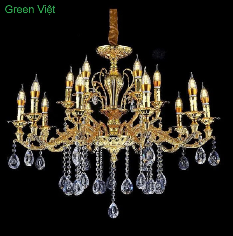 Đèn chùm trang trí khách sạn D920-15 15 tay Sang Trọng Hiện Đại