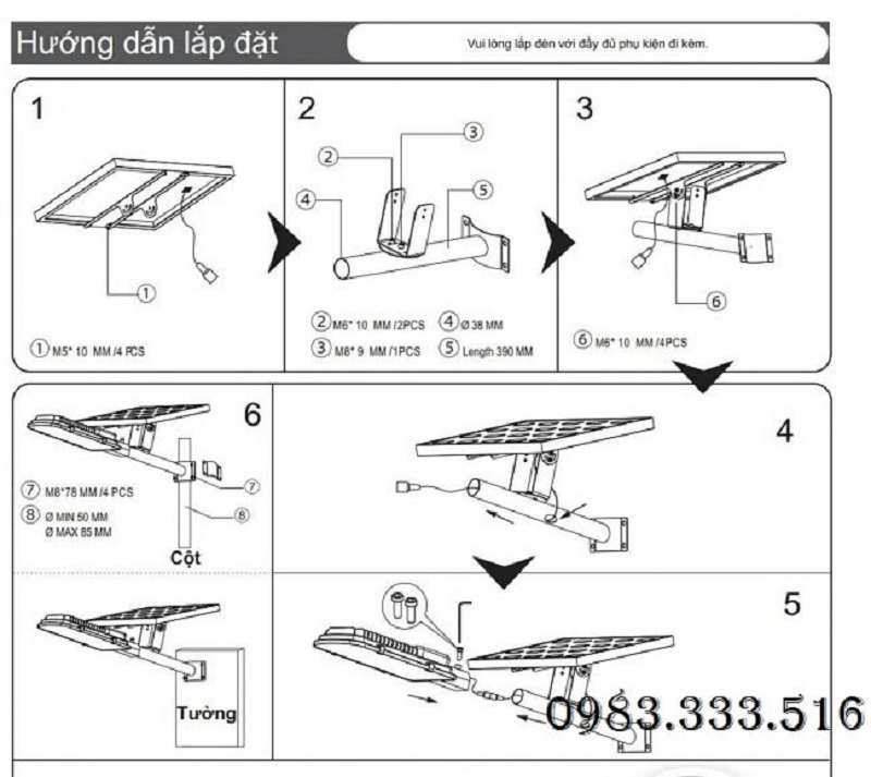 Đèn năng lượng mặt trời 500w BC500 Siêu Sáng