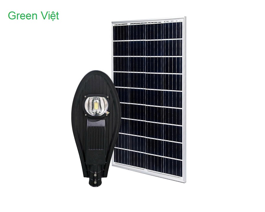 Đèn Đường Năng Lượng Mặt Trời Chiếc Lá 50W Đường Giao Thông, Sân Vườn