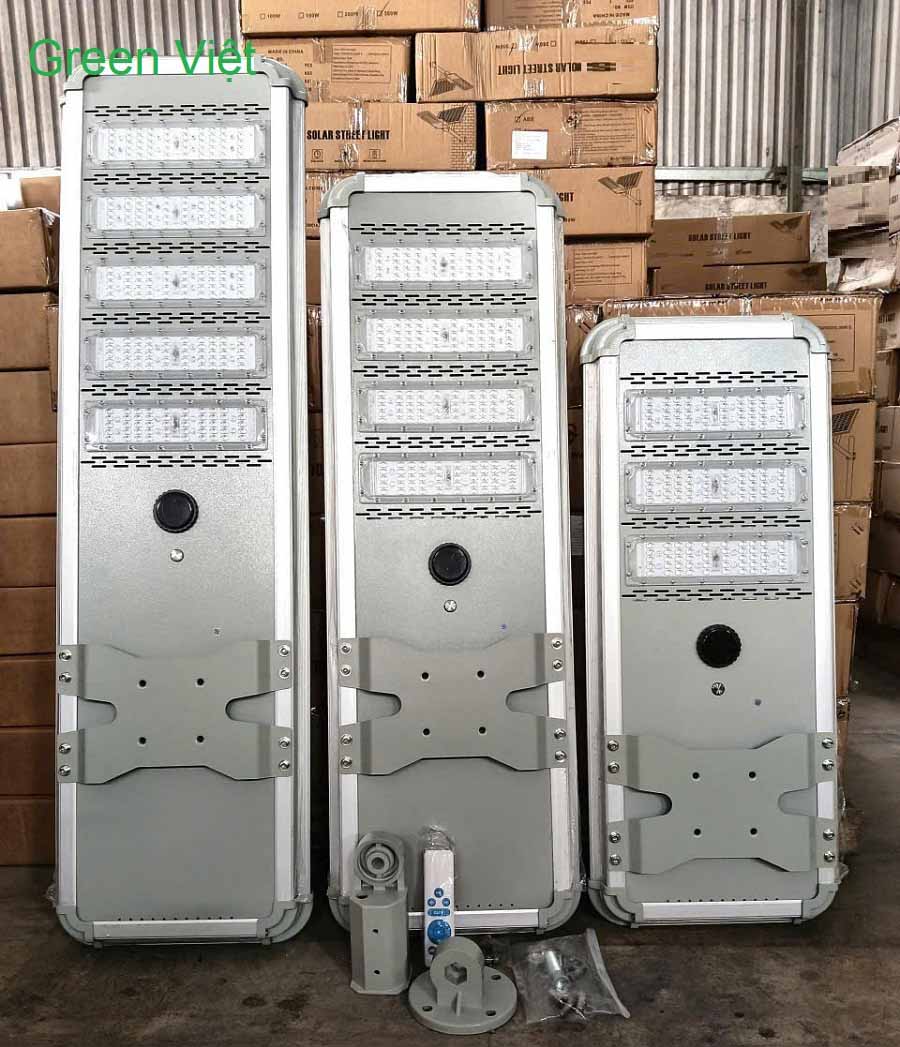 Đèn đường năng lượng mặt trời GV-19100 100W, 150W, 200W Pin Liền