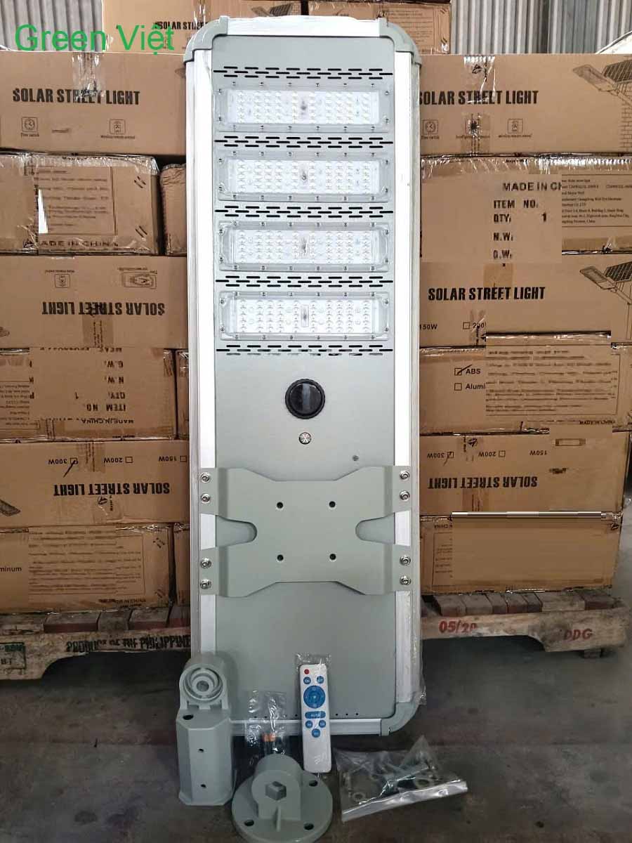 Đèn đường năng lượng mặt trời GV-19100 100W, 150W, 200W Pin Liền