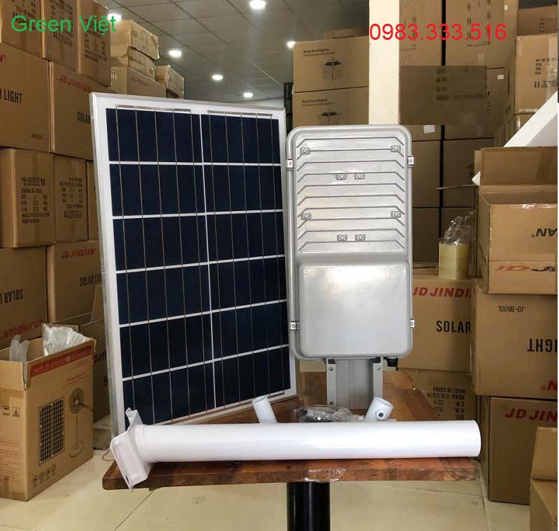 Đèn đường năng lượng mặt trời JD-369 sang xuyên đêm, vỏ nhôm