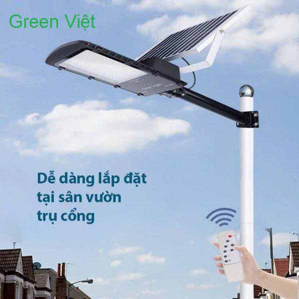 Đèn đường năng lượng mặt trời Jindian 300W JD-798 Green Việt