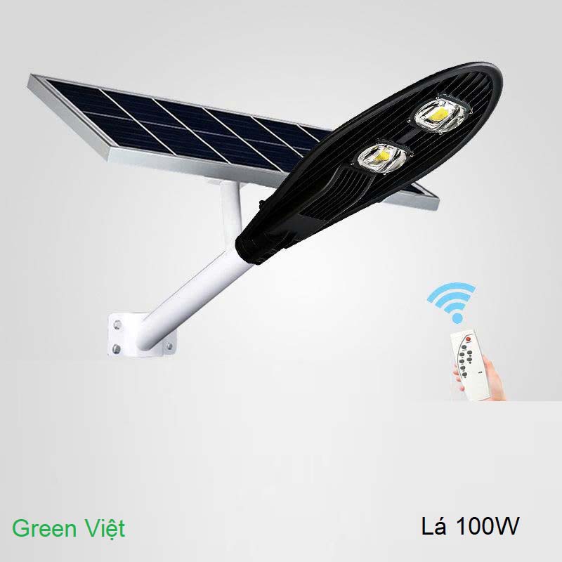 Đèn đường năng lượng mặt trời lá cao áp L100W - Đèn solar light cao cấp 100w