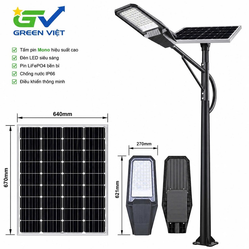 Đèn Đường Năng Lượng Mặt Trời Z98-1000W Cao Cấp