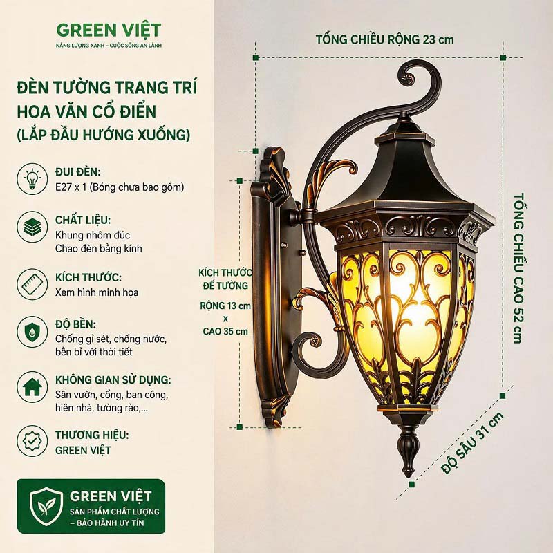Đèn Gắn Tường Tân Cổ điển DGTC05