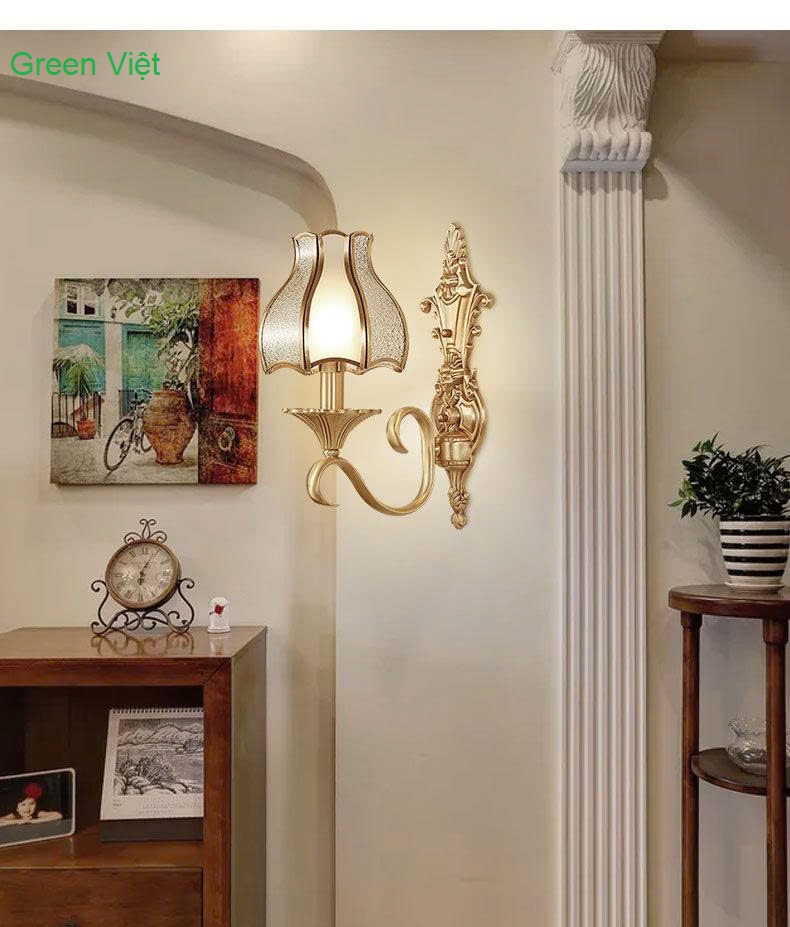 Đèn gắn tường trang trí DT025 decor cao cấp nội thất bằng đồng