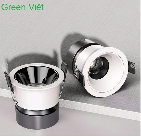 Đèn led âm trần Spotlight chống chói 7W/12W Phi 75- Đèn chiếu điểm spotlight cao cấp