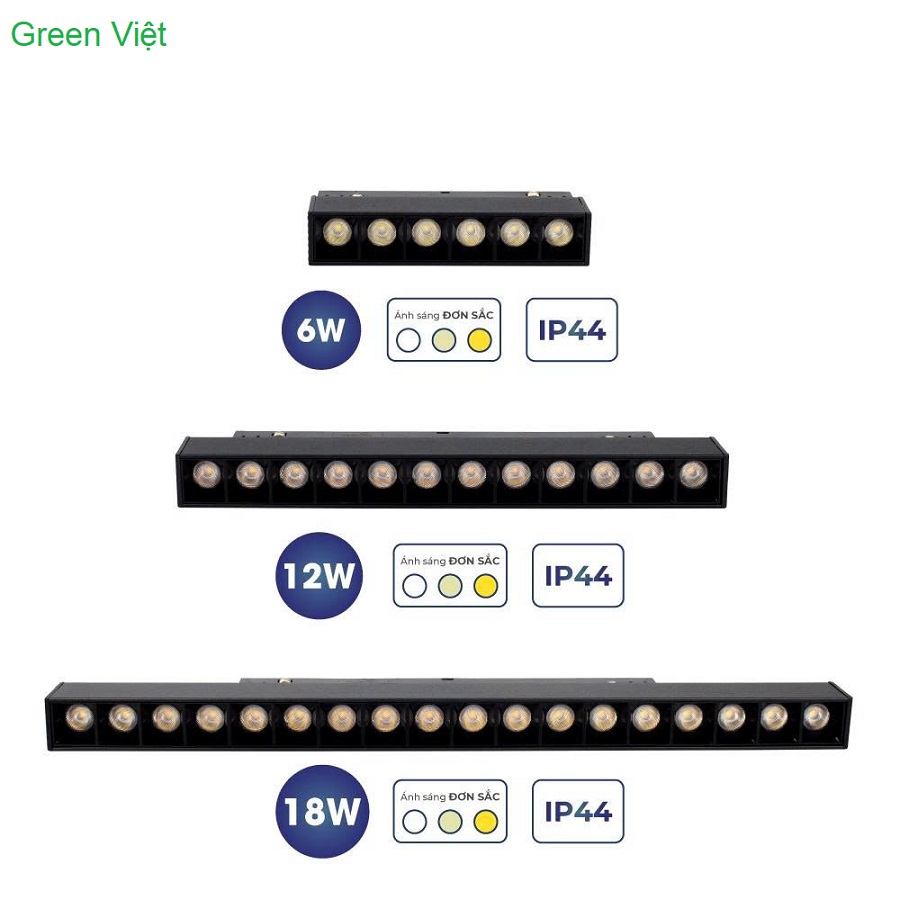 Đèn led ray nam châm Rọi Âm RNC 6W, 12W, 18W