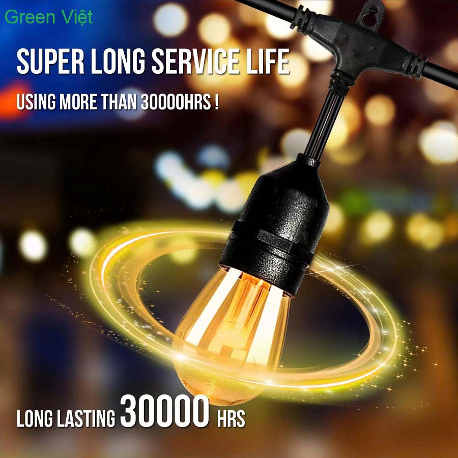 Đèn led trang trí quán cà phê nhà hàng đẹp 10m 20 bóng LTT16