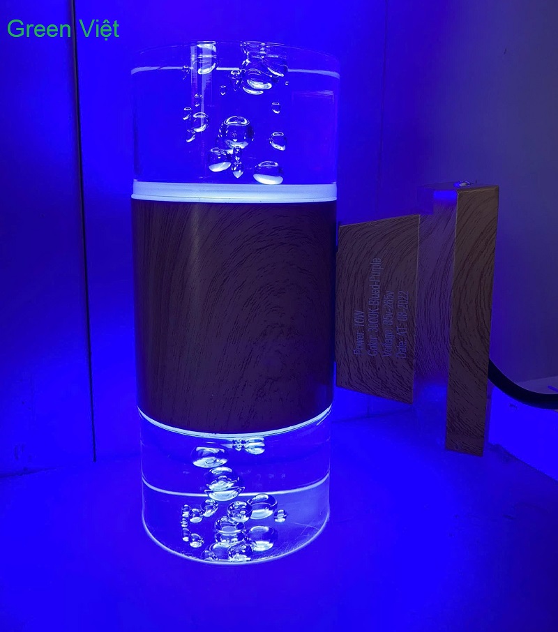 Đèn led trụ pha lê 2 đầu DTTG02 3 chế độ màu phi 90 giọt nước