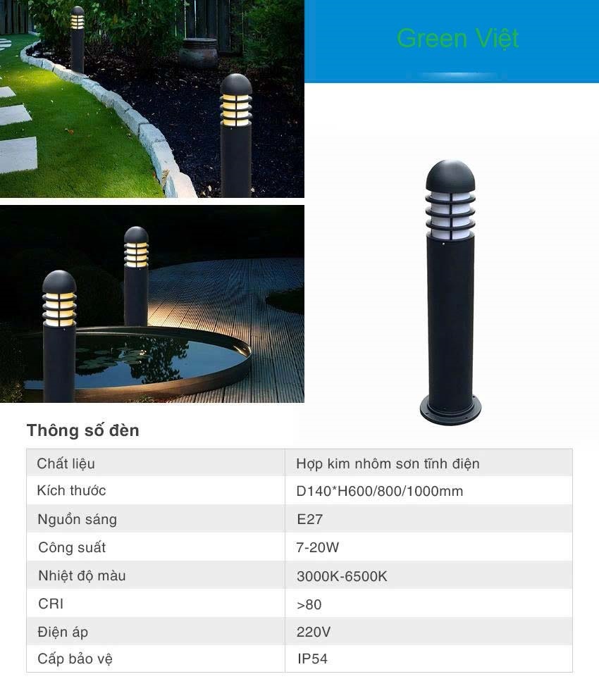 Đèn nấm sân vườn SVG05 trang trí khuôn viên